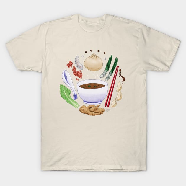 Dumpling Lover T-Shirt by SarahWrightArt
